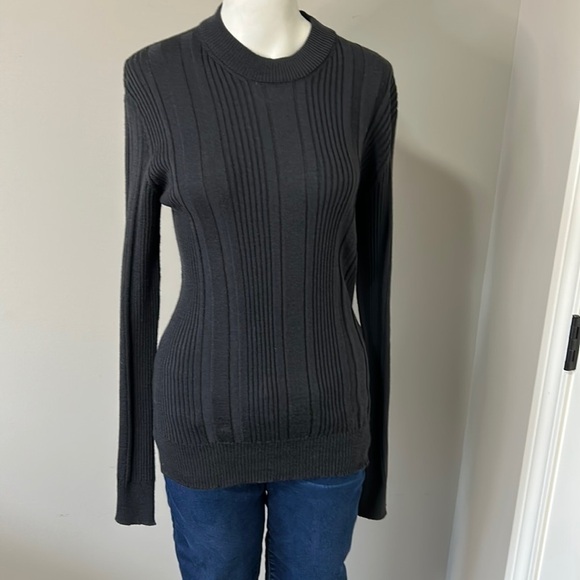 DOLCE and GABBANA WomenVirgin Wool Crewneck Long Sleeve Ribbed Sweater Sz 50 NEW - Picture 1 of 16